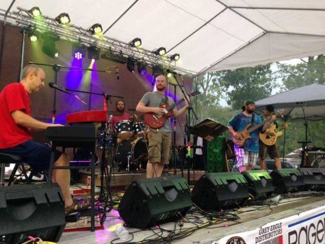 The band "Chromophonic" performing a song at Rafe Fest in Waterloo IL. The band is making way to Charleston Friday.