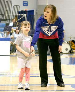 Local children show off skills at halftime 