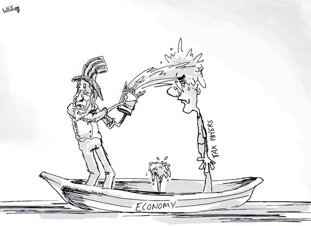 Editorial Cartoon: Economic bailout 
