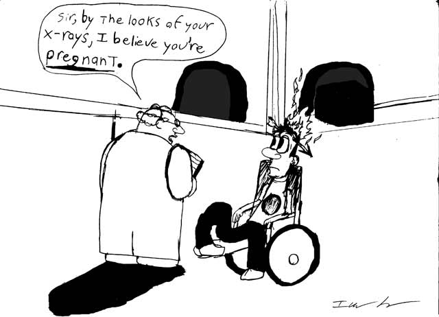 Editorial Cartoon: Hospital Visit 