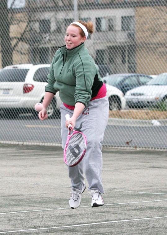 Feature Photo: Touching up on tennis skills 