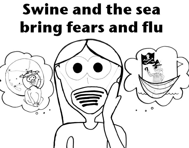 Editorial Cartoon: Swine and sea 