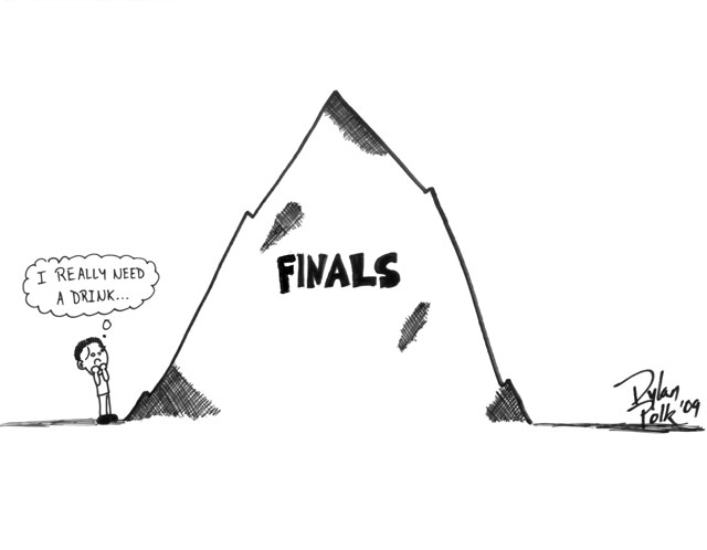 Editorial Cartoon: Finals Mountain 