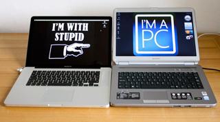 The mac vs. pc debate gets heated 