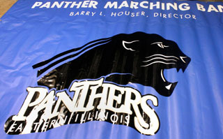 Band banner stolen for third time 