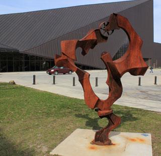 Sculpture art around campus 