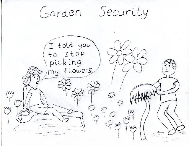 Editorial Cartoon: Garden security 