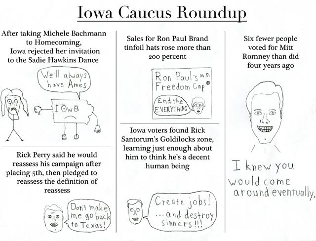 Cartoon: Iowa Caucus Roundup