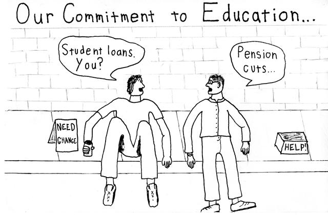 Cartoon: Commitment to education