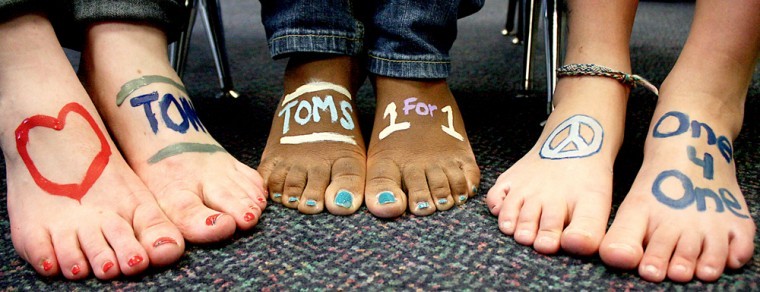 Photo: No shoes, no problem: Despite low turnout for march, $3,320 raised for TOMS
