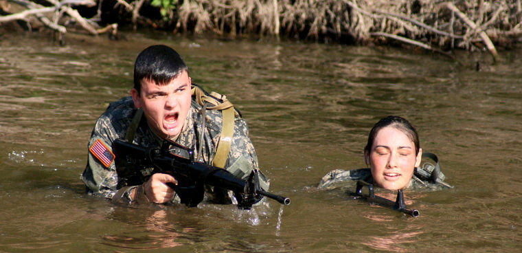 Photo: ROTC apply battle drills for training
