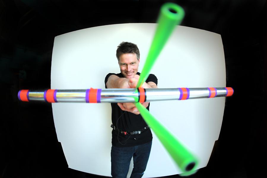 Mark Nizer a 4D performer who works with laser and juggling will be performing at Eastern Saturday July 12. 