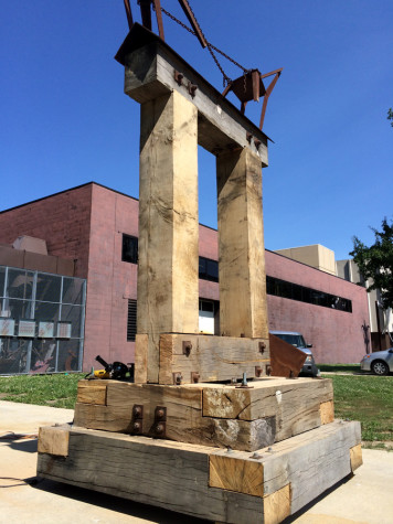 A renovated sculpture made of White Oak.