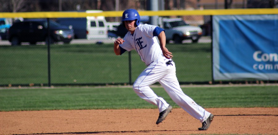 Caleb Howell runs to third base in the game vs Southeastern Missouri Friday in Coaches Stadium.