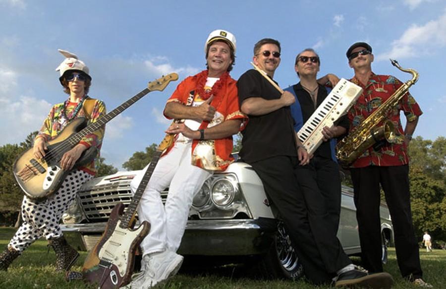 Captain Rat and the Blind Rivets, a rock band from Champaign, will perform at 2:30 p.m. July 4 at Morton Park for Red, White & Blue Days. From left to right, members are: Mark Rubel, bass; Timmy Ray, guitar; Buster B. Dordaun, drums; Roger Prillman, keys; and Tary Powers, sax. 