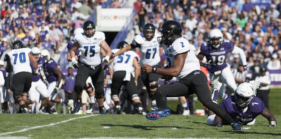 Senior quarterback Jalen Whitlow was 10-19 in passing and ran for six yards during the Panthers 41-0 defeat by Northwestern on Sept. 12 at Ryan Field in Evanston, Ill.