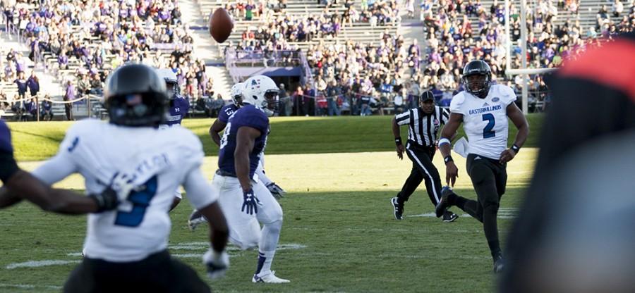 Senior quarterback Jalen Whitlow was 10-19 in passing and ran for six yards during the Panthers' 41-0 defeat by Northwestern on Sept. 12 at Ryan Field in Evanston, Ill.