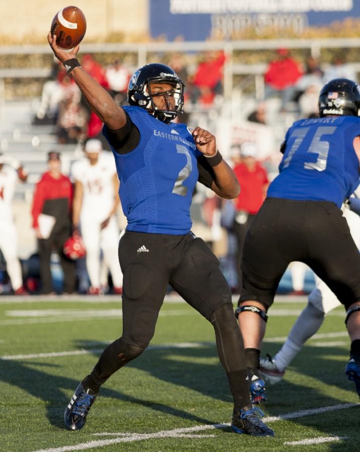 Senior quarterback Jalen Whitlow threw six passes for 55 yards and rushed 81 yards during the Panthers 24-3 loss to Jacksonville State on Nov. 7 at OBrien Field.