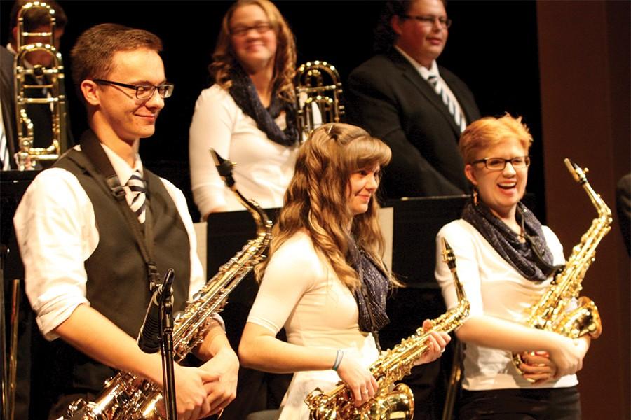 Members of the Eastern Illinois University Jazz Lab Band performing on November 20, 2014 in the Doudna Fine Arts Center.