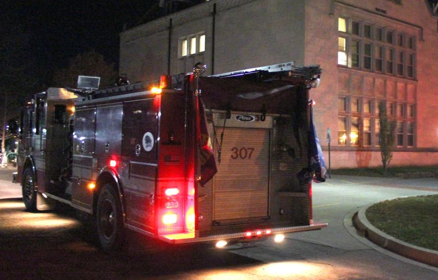 The Charleston Fire Department responds to a false alarm Thursday in Blair Hall. According to Charleston Fire Captain Blake Graven there was no fire. I guess they thought it would be cool, Graven said.