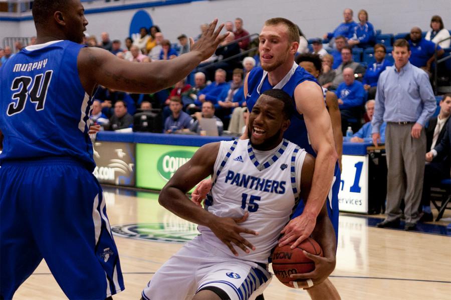 Senior wing Trae Anderson scored 12 points during Easterns 68-62 win over Indiana State on Dec. 1 in Lantz Arena. Anderson had a career high 31 points against Marshall on Wednesday in Huntington, W.Va.
