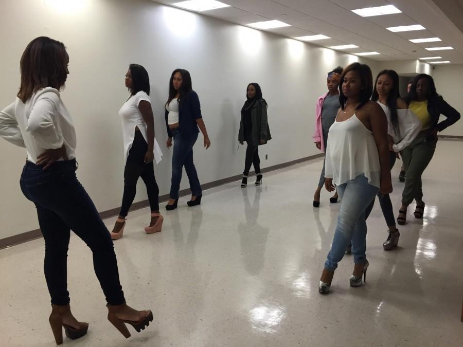 Submitted Photo
Couture models practicing before a show last September in the basement of Lawson Hall.
Saturday Couture is hosting their MAD HOUSE fashion show at 7pm in the Grand Ballroom of the Martin Luther King, Jr University Union.