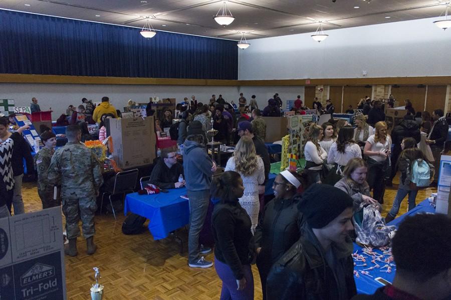 The campus community fills the Grand Ballroom as well as the University Ballroom of the Martin Luther King Jr. University Union for the spring Pantherpalooza on Wednesday.