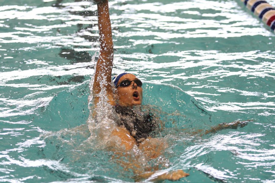 Sophomore Lauren Oostman set the Padovan Pool record in the womens 200-yard backstroke Saturday.