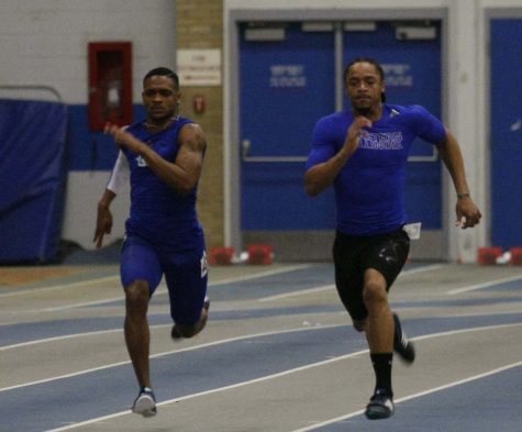 Senior Jonathan Boey takes off in his prelim of the 60 yard dash. Boey would go on to win the finals in the event leading the EIU Men’s team finishing 1st, 2nd, 3rd, and 6th. When asked about the race Boey said “It’s simple slow feet don’t eat. We live by that on this team.”