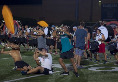 Students participating in the Smith Walbridge Summer Clinic practice at O'Brien Field Monday night.