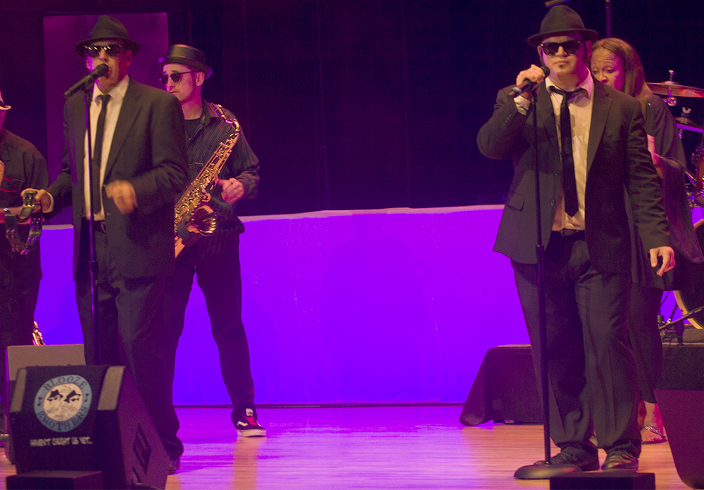 The Blooze Brothers perform Saturday night in the Doudna Fine Arts Center. This performance is the first of the Doudnas season.