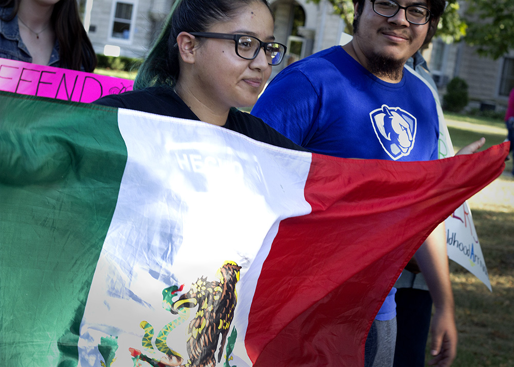 Yesenia Muruato, a junior double majoring in criminology and sociology and minoring in Spanish, is a DACA recipient who marched in the DACA Rally on Friday Afternoon.