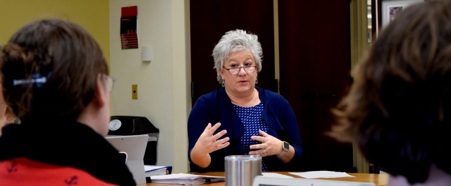 Julie Dietz is the chair and the academic advisor for the department of health promotion. She prestented two revised major options as well as a revised course to the Council on Academic Affairs Thursday.