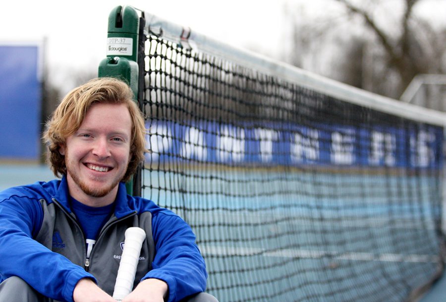 Logan Charbonneau, a freshman men’s tennis player, stayed on the tennis courts till 2 a.m. following a 3 p.m. tennis practice to ready himself for a chance at playing at the college level. His 2 a.m. “partner” was a machine that fired thousands of balls at him until he decided it was time for bed only to wake up and do it the next day.