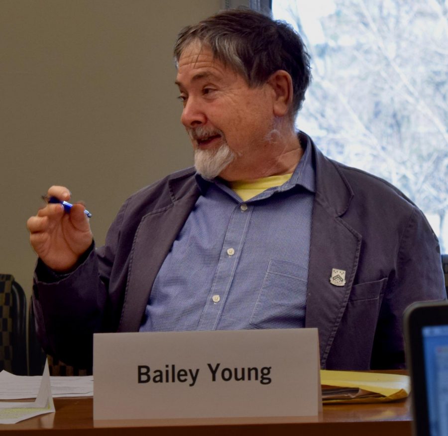 Bailey Young is a history professor and a member of the Faculty Senate. The senate decided to have one more meeting this semester on May 3 from 10:15 a.m. to 12:15 p.m.