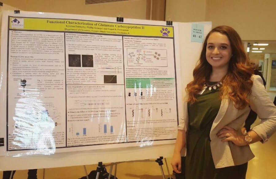 Kyrsten Holderby, a senior biological sciences major, will present her research at a national conference this weekend.