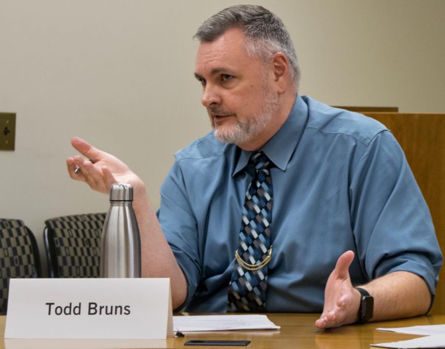 Todd Bruns is the Faculty Senate chair and the scholarly communication librarian and institutional director. The Faculty Senate met Tuesday at 2 p.m. in room 4440 of the Mary J Booth Library.