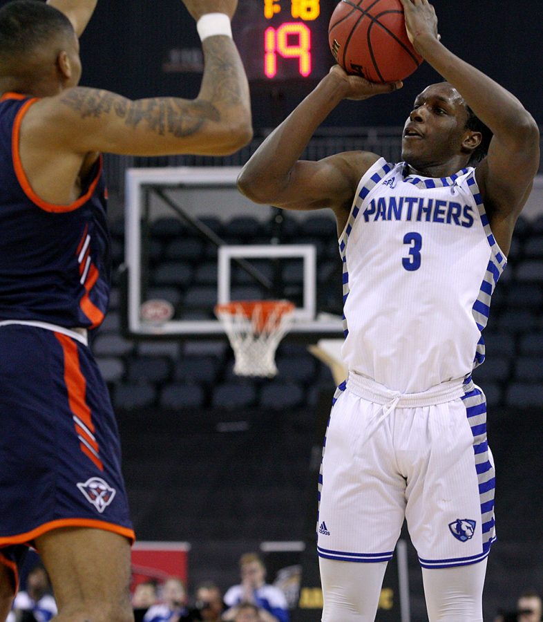 Eastern guard Mack Smith takes a shot in Easterns 78-71 loss to Tennessee-Martin Wednesday night in Evansville.