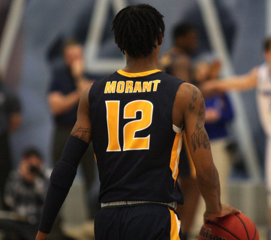 Murray State guard Ja Morant walks up the court in his team’s win over Eastern on Jan. 17. Morant and Murray State, along with Belmont from the OVC will compete in the NCAA tournament this week.
