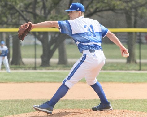 Eastern’ Michael YaSenka delivers a pitch in the Panthers’ 10-9 loss to Southeast Missouri on March 31. Eastern beat Chicago State 6-3 on Tuesday.