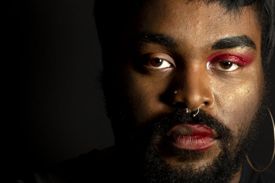 Jovan Williams, a junior majoring in music performance, performed as Lady Deviant during the student drag show in the Martin Luther King Jr. Student Union in the Grand Ballroom on Thursday night.