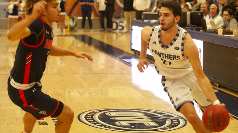 Eastern guard Josiah Wallace drives inside against Tennessee-Martin Jan. 23 in Lantz Arena. Wallace had 22 points, 20 of which came in the first half, the Panthers won the game 95-83. 