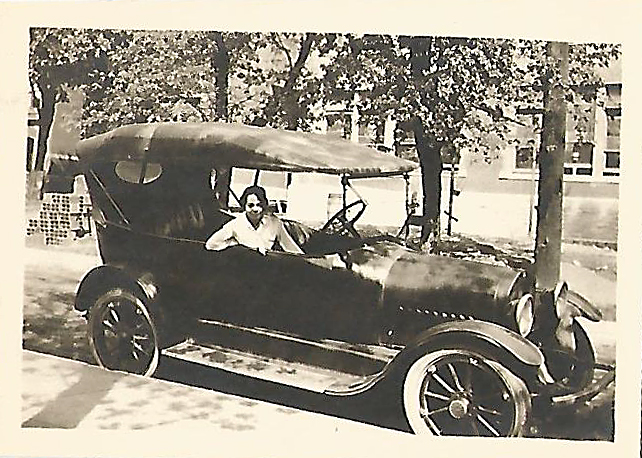 “Grandma in her cousins car”