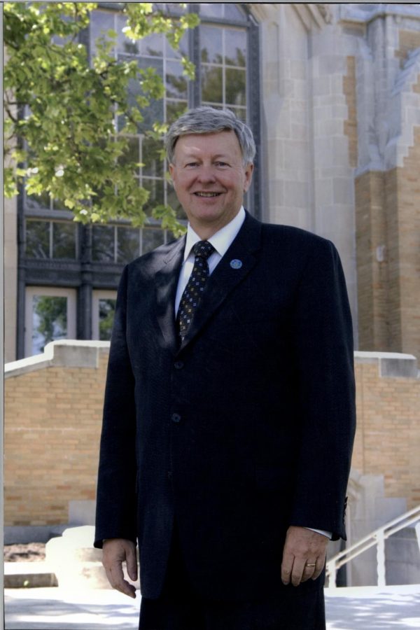 Former University President Louis V. Hencken