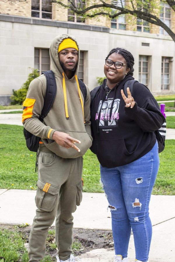 From left, Yaovi Soglohoun, a freshman engineering cooperative major, and Ashley Mickens, a sophomore early childhood education major, pose for a picture outside the Physical Science Building. Soglohoun said he really likes the Douglas Hall rename because it creates a safer space for African American students. African American students like will be drawn into the concept of the campus, Soglohoun said. More people are gonna be coming in and its the little stuff that, draw people in. Mickens said it meant something to her for Eastern to make the consideration to change Douglas Halls name.