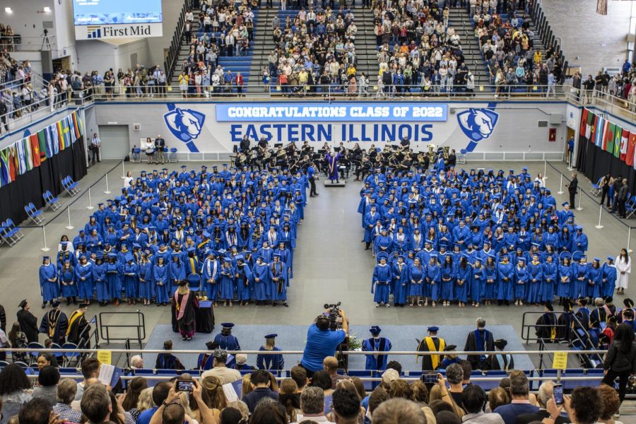 Family and friends congratulated newly graduated alumns during the Class of 2022 spring commencement ceremony Saturday afternoon in Lantz Arena.