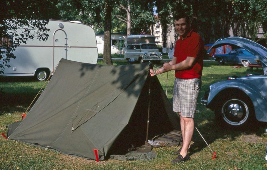 Jim Johnson often camped and traveled with his family.