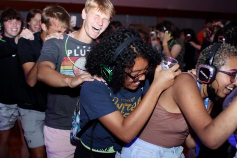 More than 100 new and old students piled into the Grand Ballroom Thursday night to dance and make friends during the New Student Mixer Silent Dance Party for part of the Easterns Welcome Weekend.