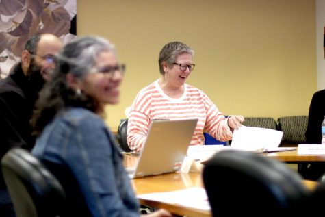 Easterns Council of Academic Affairs Chair Marita Gronnvoll speaks during the meeting on Sept. 22 in the Witters Conference Room in Booth Library.