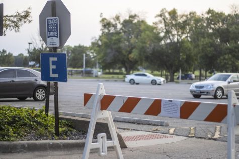 The parking lot in between the Triad and Lantz Arena and south of the Lincoln Stevenson and Powell-Norton dorm halls, known as E Lot will be closed for construction from Thursday to next Tuesday.